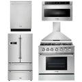 36 Propane Gas Range, Range Hood, Microwave, Refrigerator, Dishwasher A4383