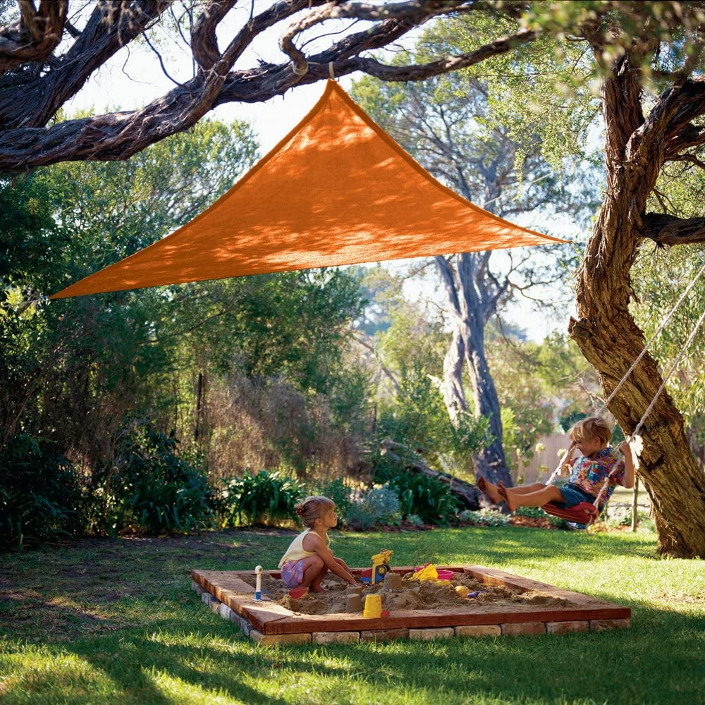 Orange 9'10" Triangle Sun Shade Sail T74329