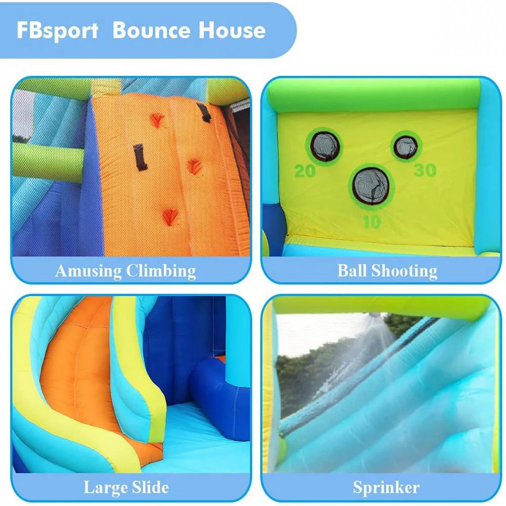 Kids Inflatable Bounce House Ball Pit Play Slide With Blower R35533