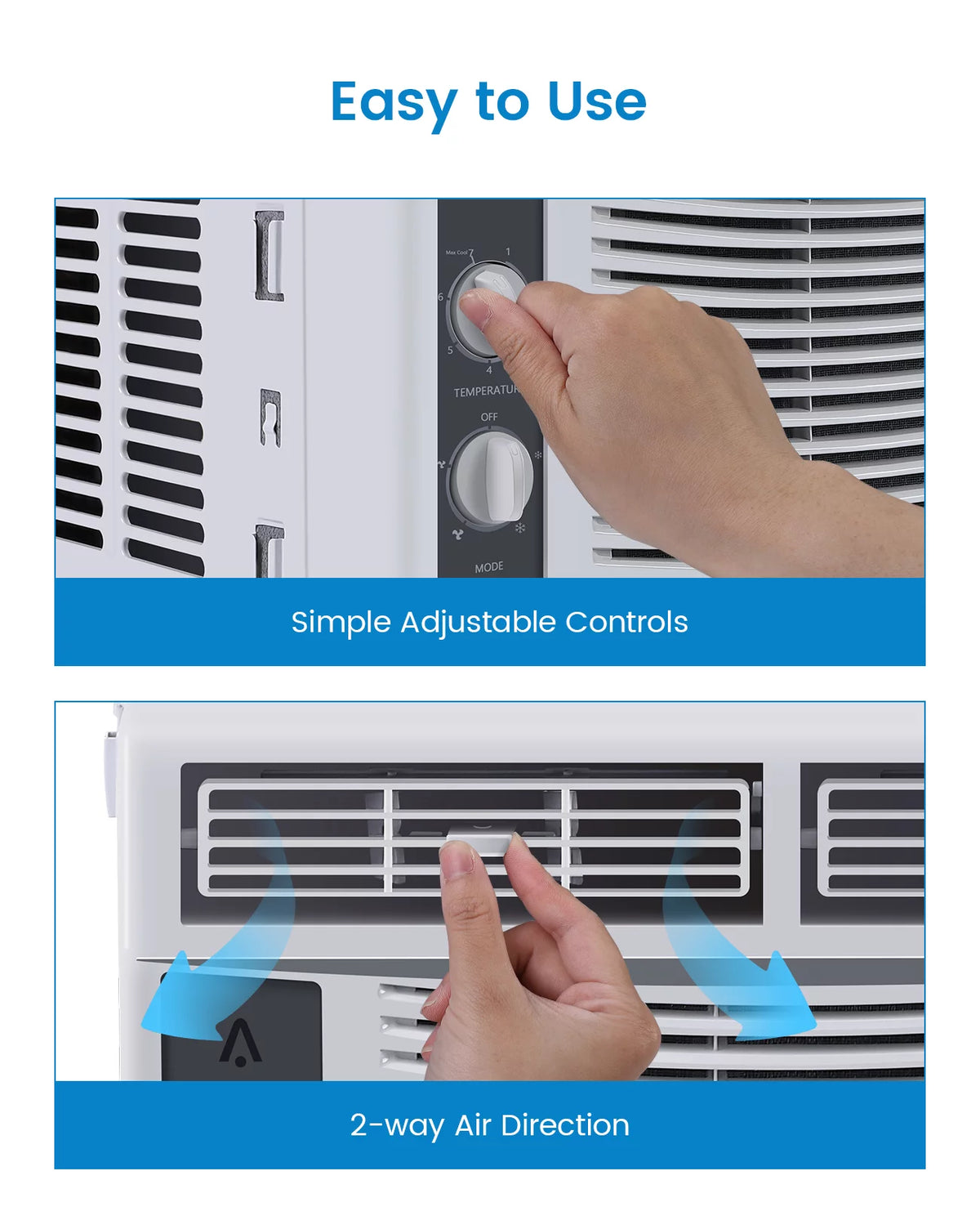 5000 BTU Window Air Conditioner with Reusable Filter P982386