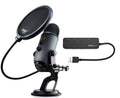 Blue Yeti Slate USB Mic with USB Hub and Pop Filter Y15849