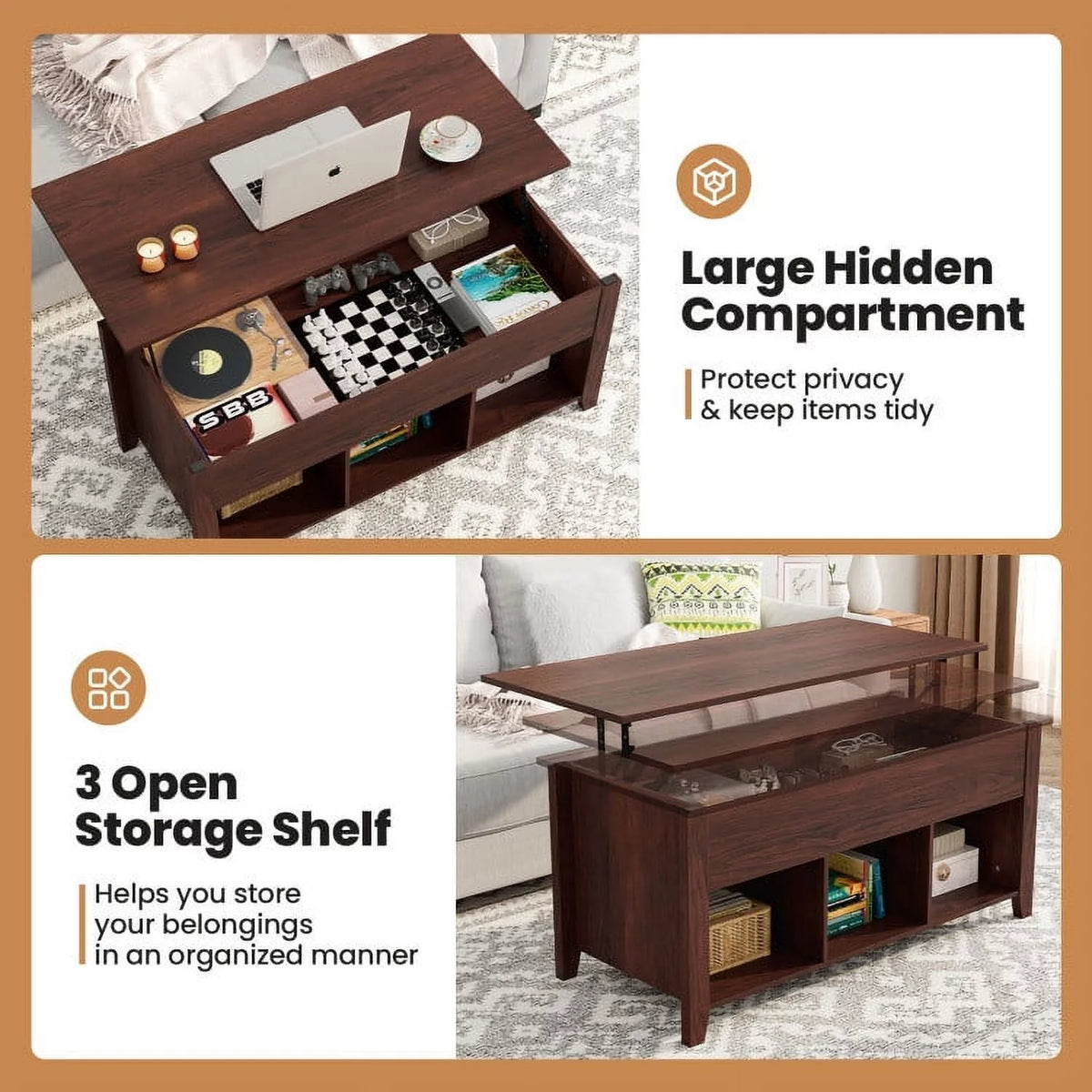 Lift-Top Coffee Table with Storage P59047
