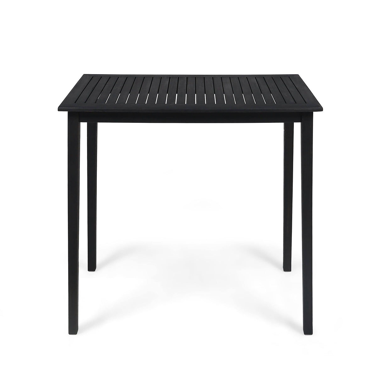 Acacia Wood Rectangle Bar Table Dark Gray X180069