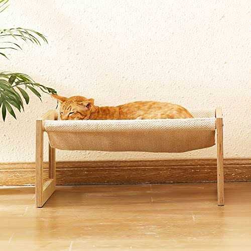 Large Breathable Wooden Cat Bed X450763