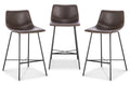 Brown Poly & Bark Counter Stool Set of 3 S3310