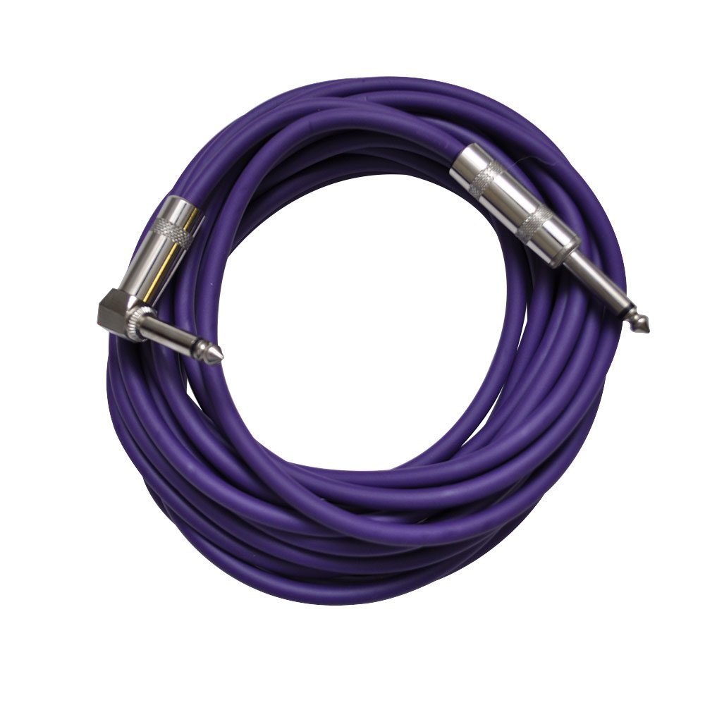 6 Pack 20 Foot Right Angle to Straight Guitar Cables R760