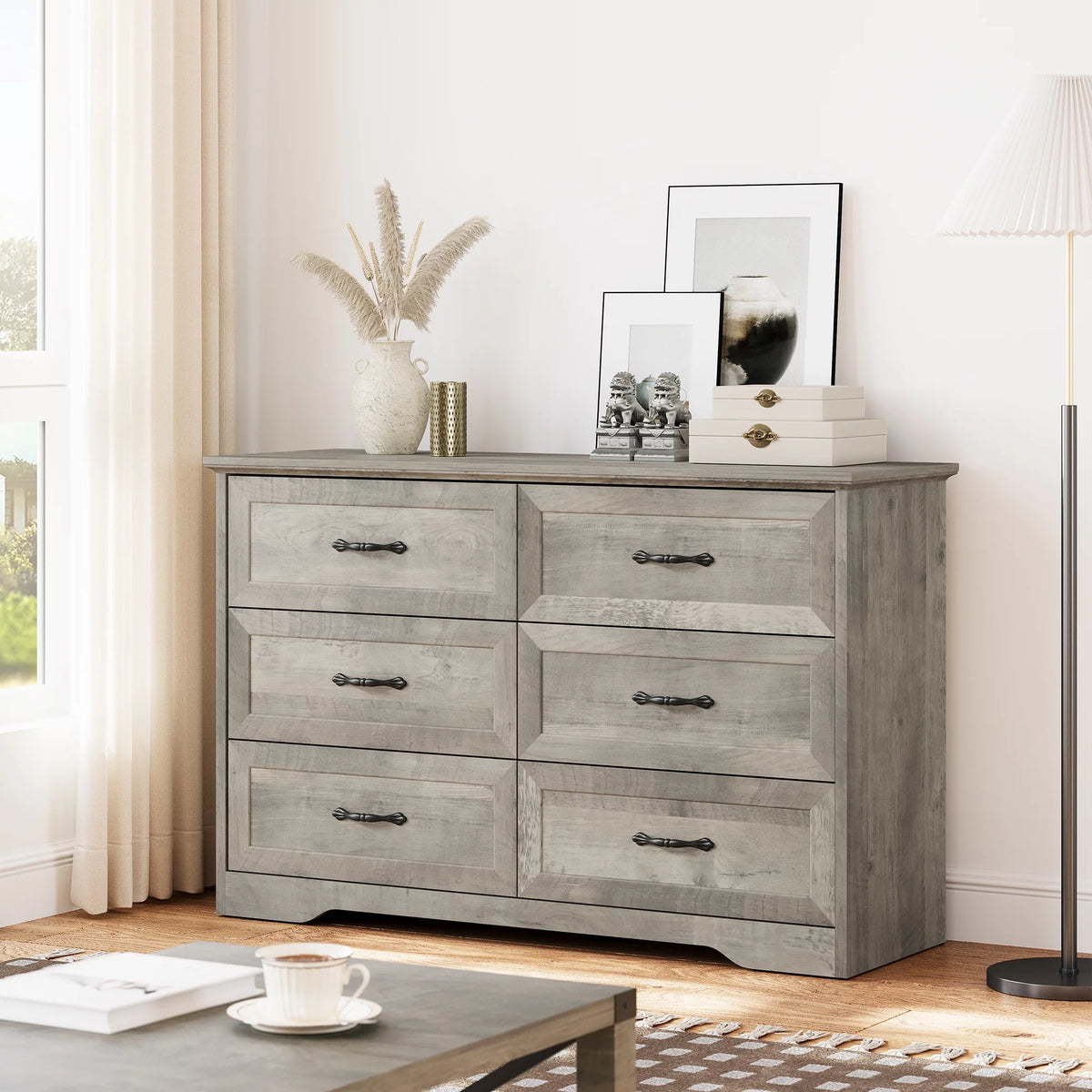 Grey 5 Drawer Dresser R1981