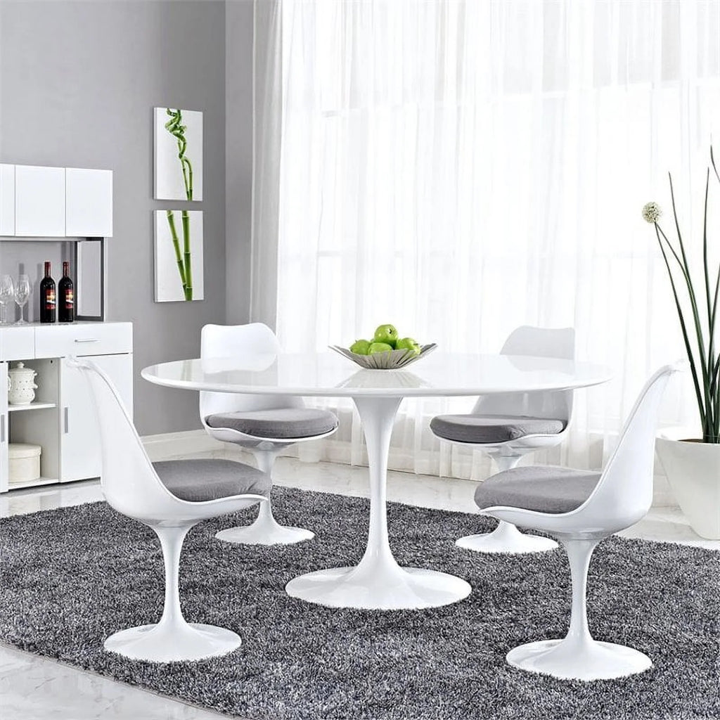 60" Round White Dining Table E888