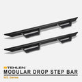 Matte Black Modular Drop Step Side Nerf Bars Running Boards A76246