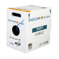 Cat6e Riser 1000ft UTP 24AWG Solid Bare Copper Blue Ethernet Cable K8595