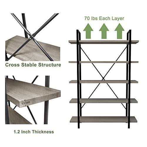 3-Tier Metal and Wood Bookshelf L858