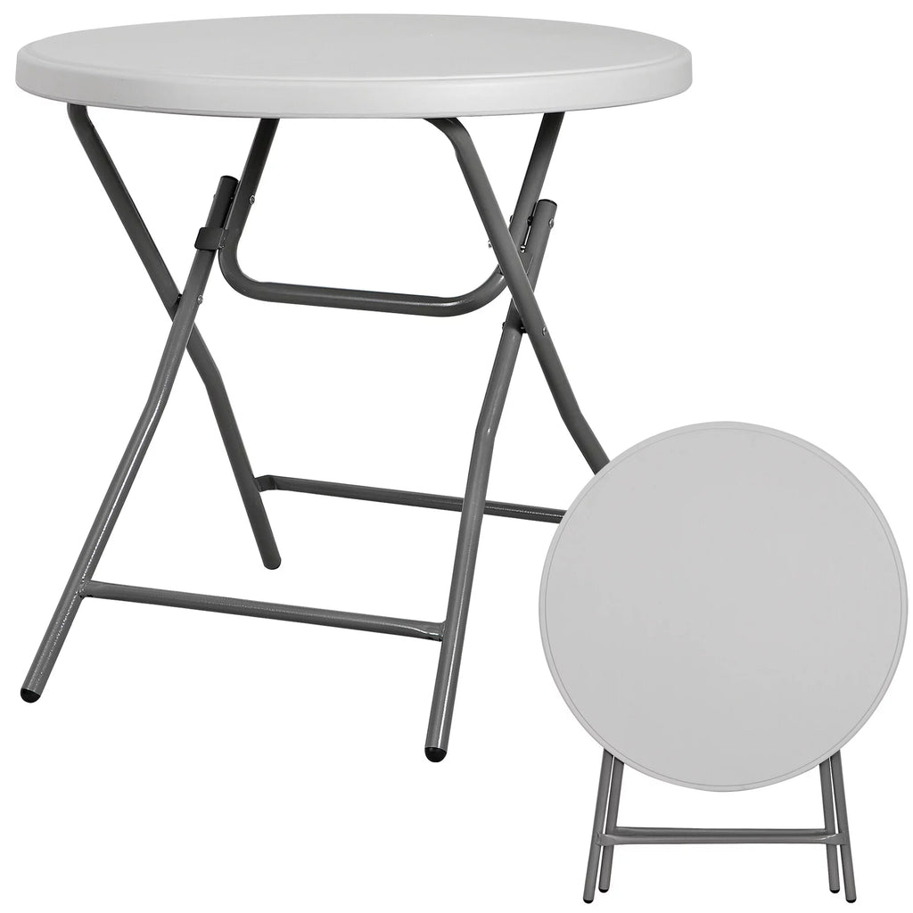 White 32" Round Plastic Dining Table Y633