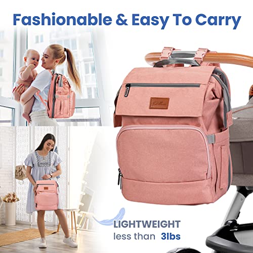 Gray Baby Diaper Bag Backpack with Changing Pad J2670
