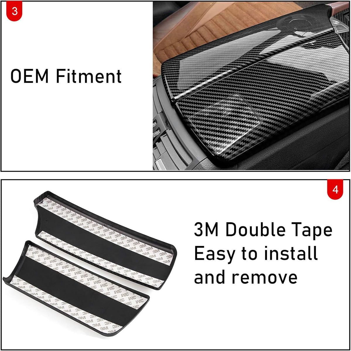 2 PCs Carbon Fiber Console Covers N864321