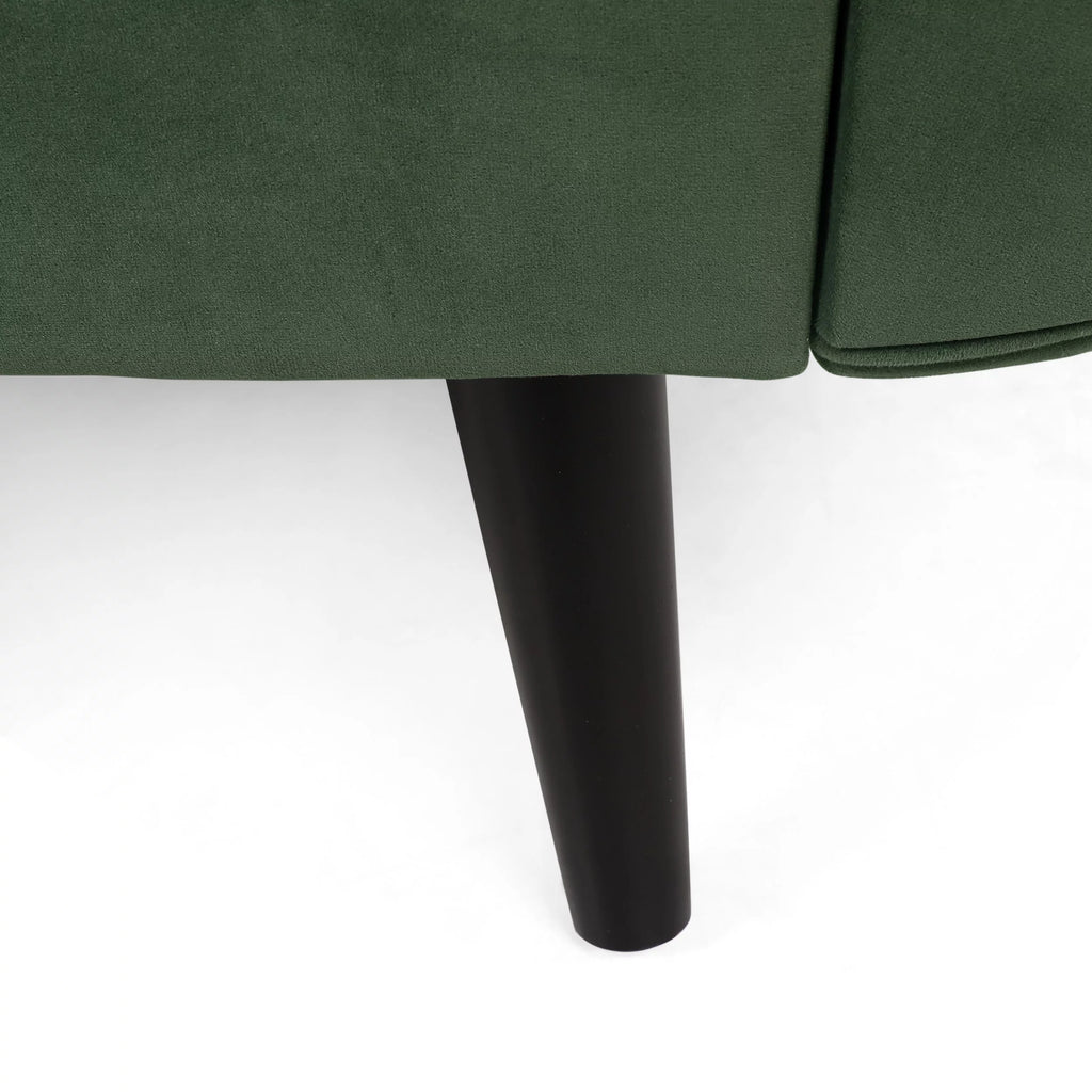 Sage Green Fabric Chaise Lounge With Bolster Pillow M917019