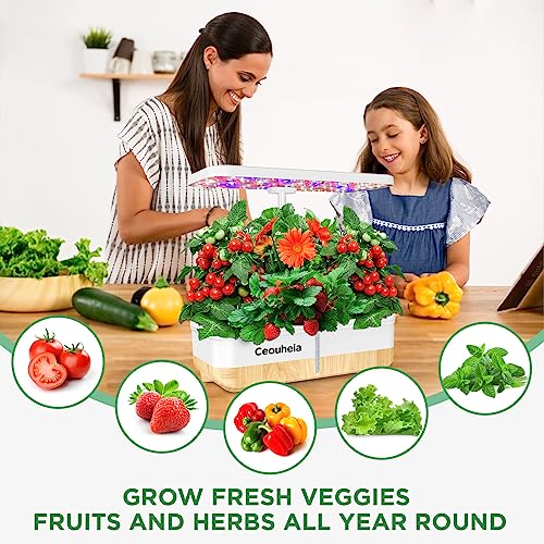 12Pods Indoor Hydroponic Growing System with LED Grow Light E5630