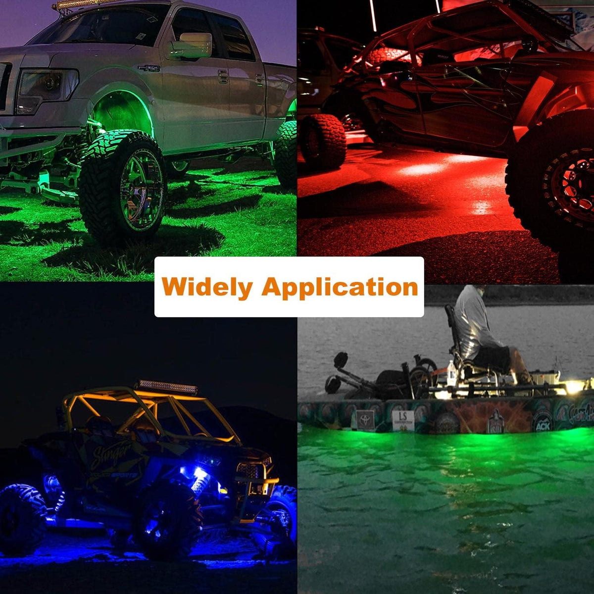 RGB LED Rock Lights 10 Pods A8195
