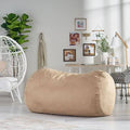 Beige Polyester Large Classic Bean Bag D575236