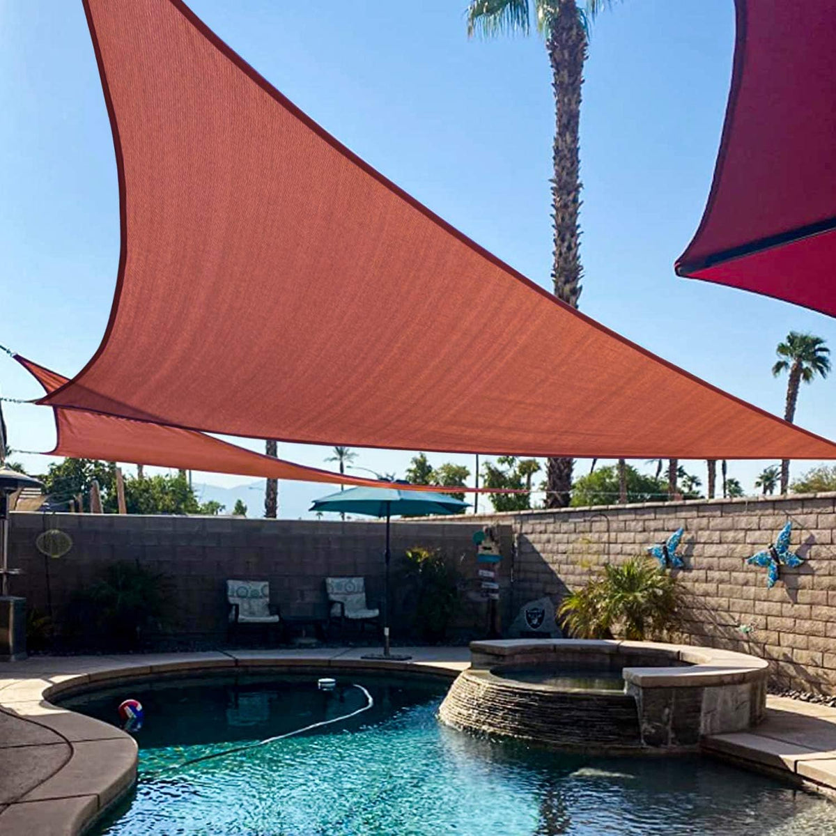 12'x16' Sand Rectangle Shade Sail UV Block Canopy A933