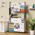 Craft Organizers and Storage Cabinet with Power Outlet, Pegboard, Vinyl Holders E579937
