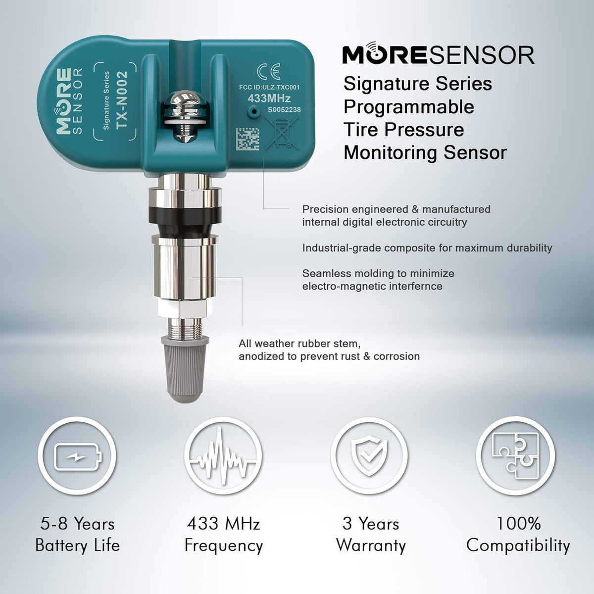 433MHz TPMS Tire Pressure Sensor 4-Pack C4244