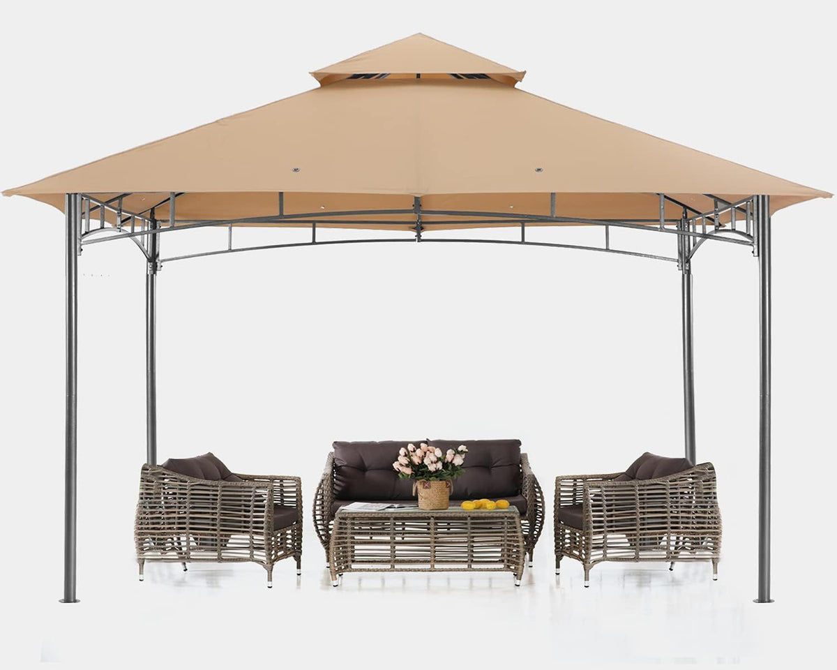 10x12 Dark Gray Outdoor Gazebo Canopy E81011
