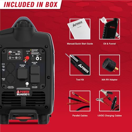 7600W Dual Fuel Portable Inverter Generator with Electric Start F881