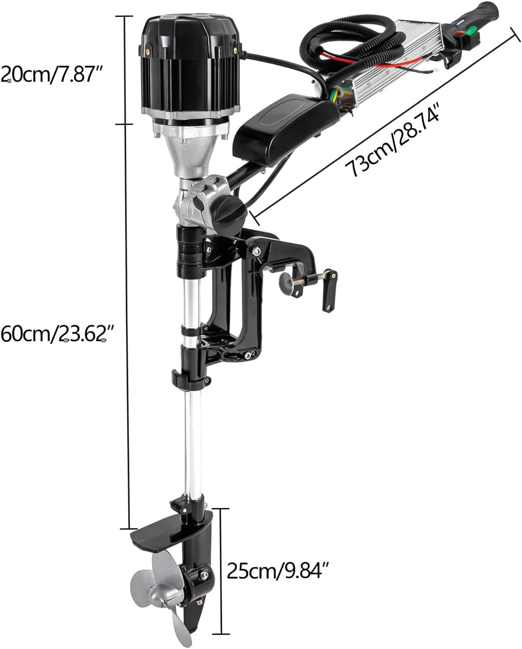 1000W 5HP Electric Outboard Motor Brushless Trolling Motor for Small Vessels B155048