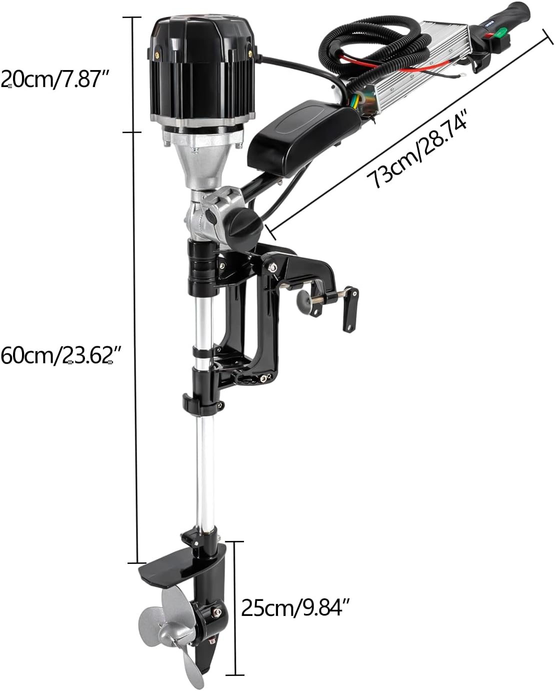 1000W 5HP Electric Outboard Motor Brushless Trolling Motor for Small Vessels B155048