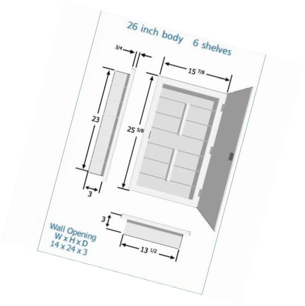 26x22 Broad Bevel Medicine Cabinet A391