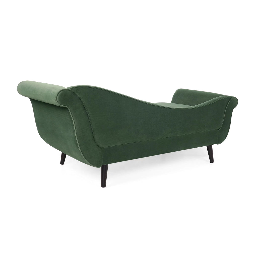 Sage Green Fabric Chaise Lounge With Bolster Pillow M917019