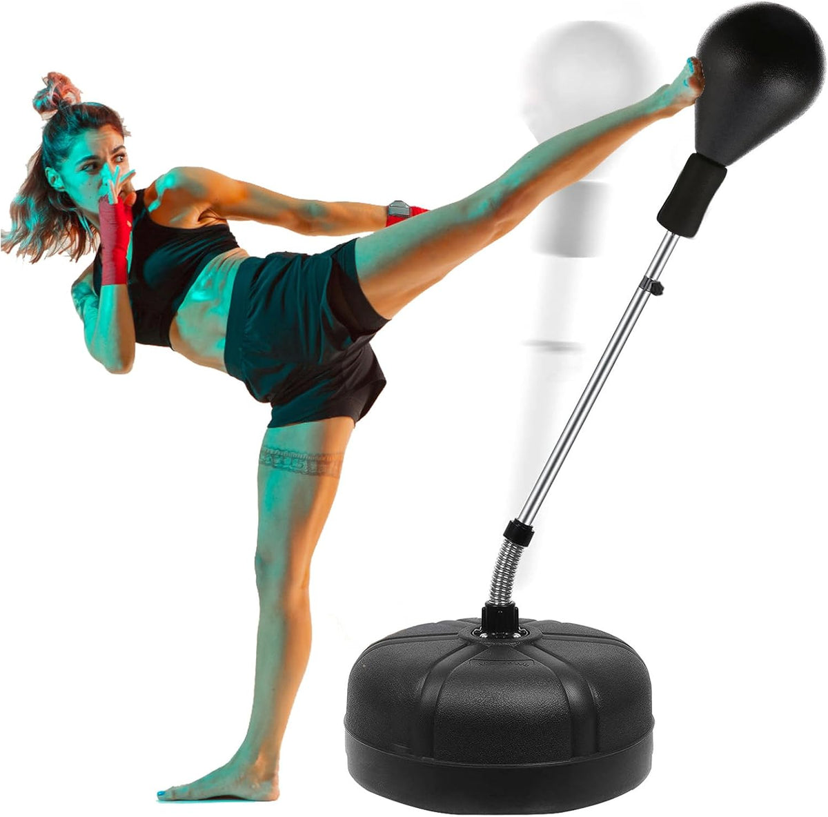 Black Reflex Bag Punching Boxing with Adjustable Height Spring X882470