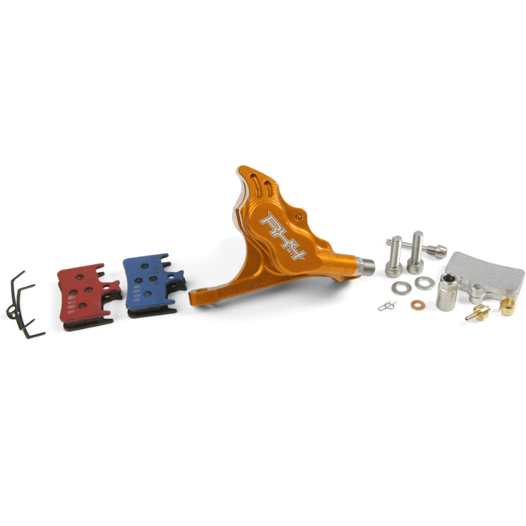 Orange Flat Mount Complete Caliper V219