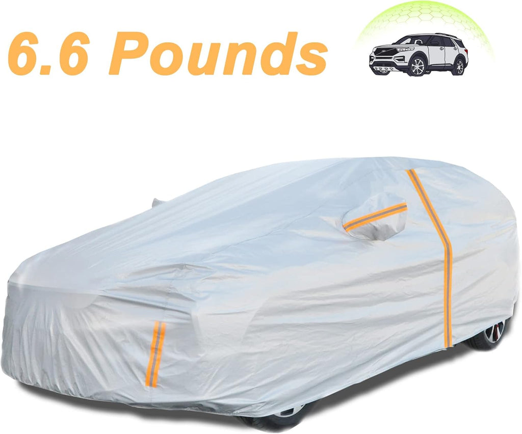 6 Layers SUV Car Cover Waterproof with Zipper Cotton X40822