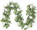 6.5ft Artificial Eucalyptus Garland with Flowers U1465