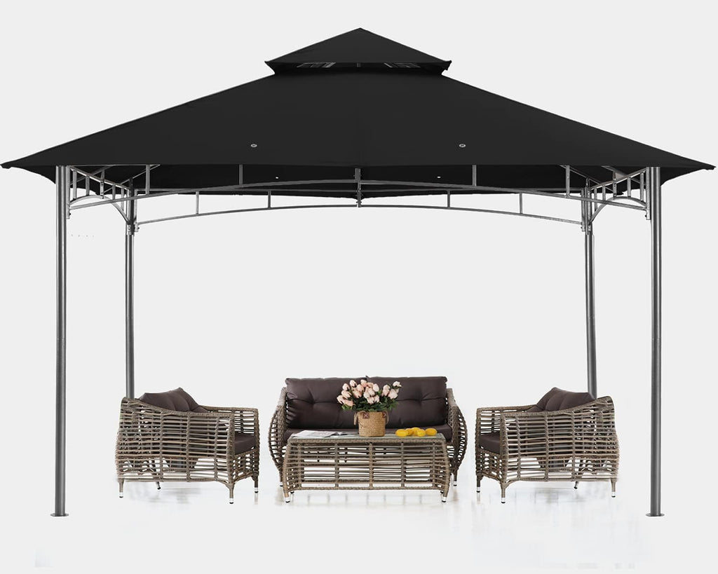 10x12 Dark Gray Outdoor Gazebo Canopy E81011