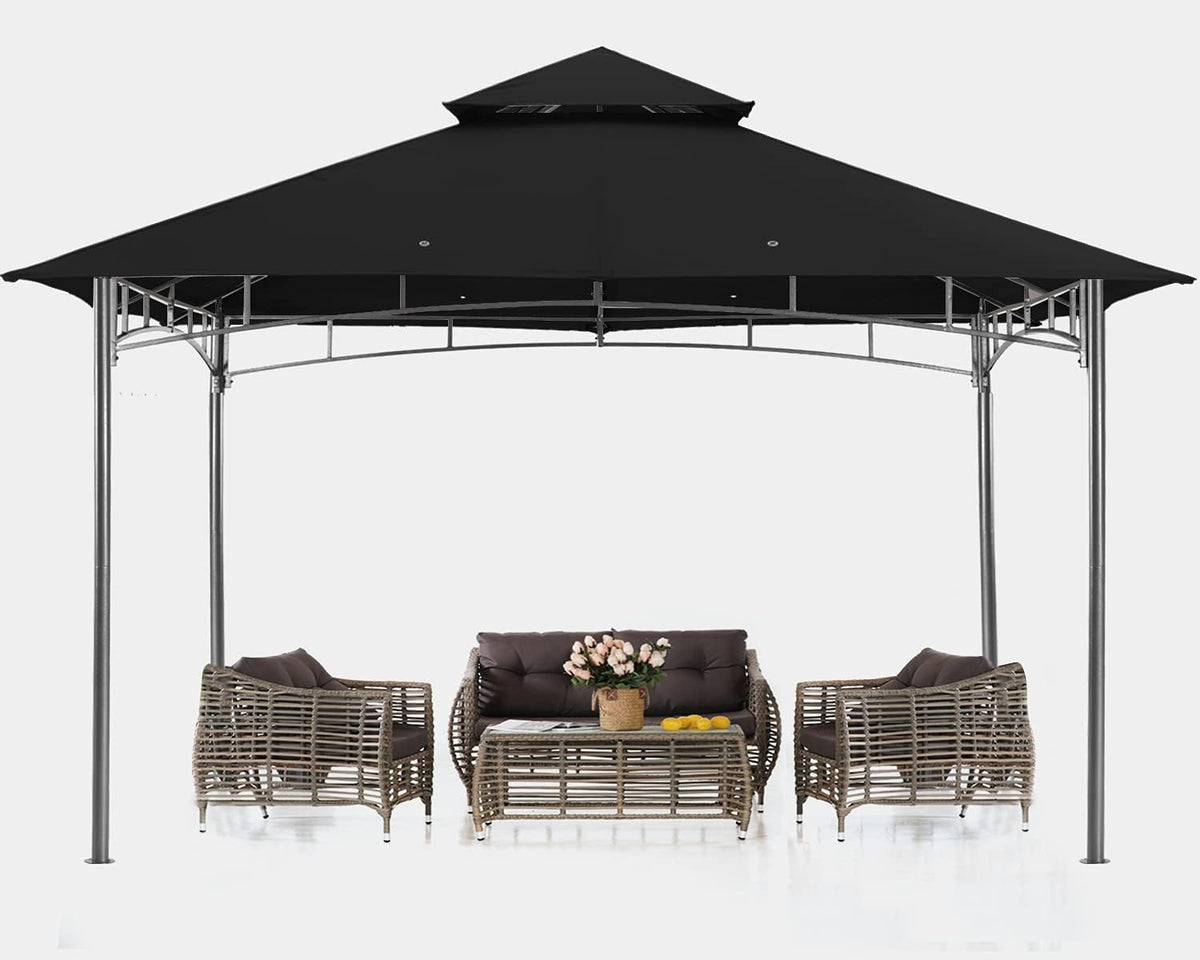 10x12 Dark Gray Outdoor Gazebo Canopy E81011