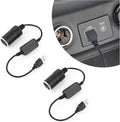 2PCS USB to Cigarette Lighter Adapter 12V Q64864