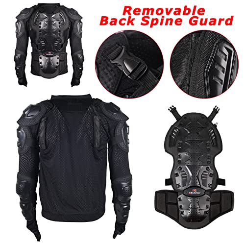 Motorcycle Jacket with Full Body Armor Chest Protection G3843