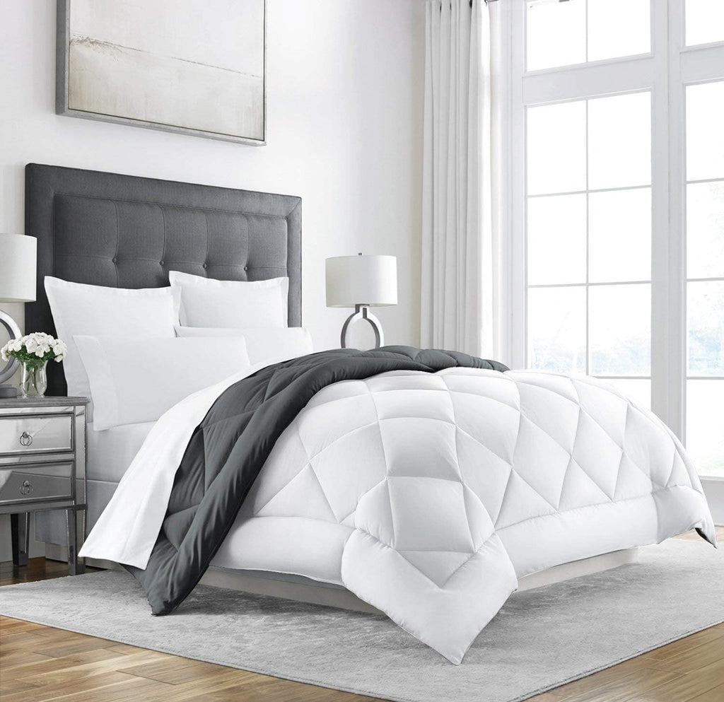 King Cal King Navy Reversible Down Alternative Comforter Q116051