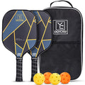 Set of 2 Carbon Fiber Pickleball Paddles with Carry Bag X884307