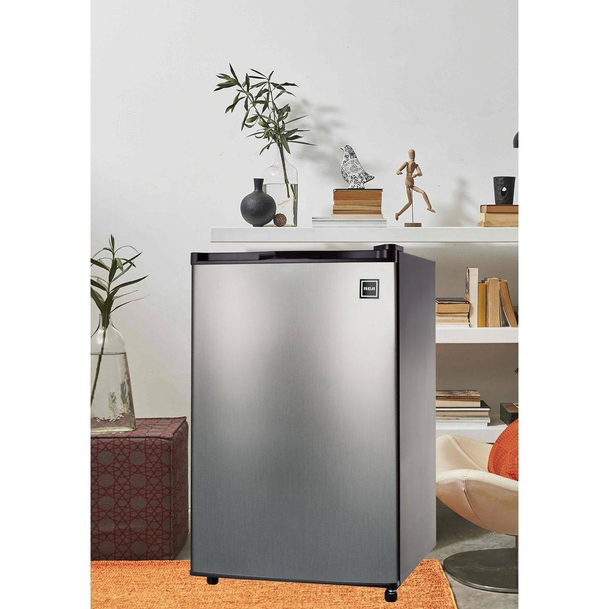 4.5 Cu. ft. Mini Fridge Stainless Steel Y5356