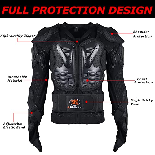 Motorcycle Jacket with Full Body Armor Chest Protection G3843