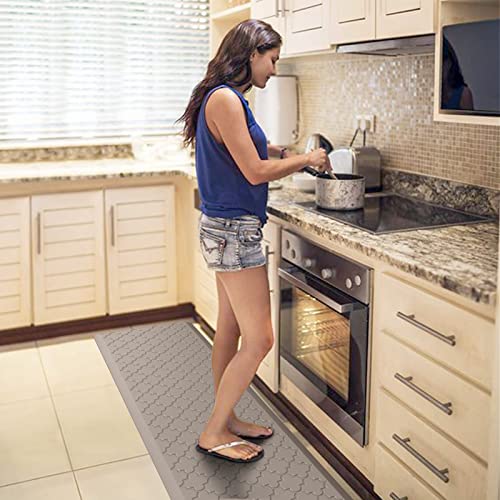 Grey Anti Fatigue Kitchen Mat 17.3"x39" J716323