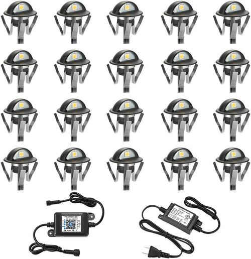 10 Pack Warm White Waterproof Low Voltage LED Deck Light Kit L3880