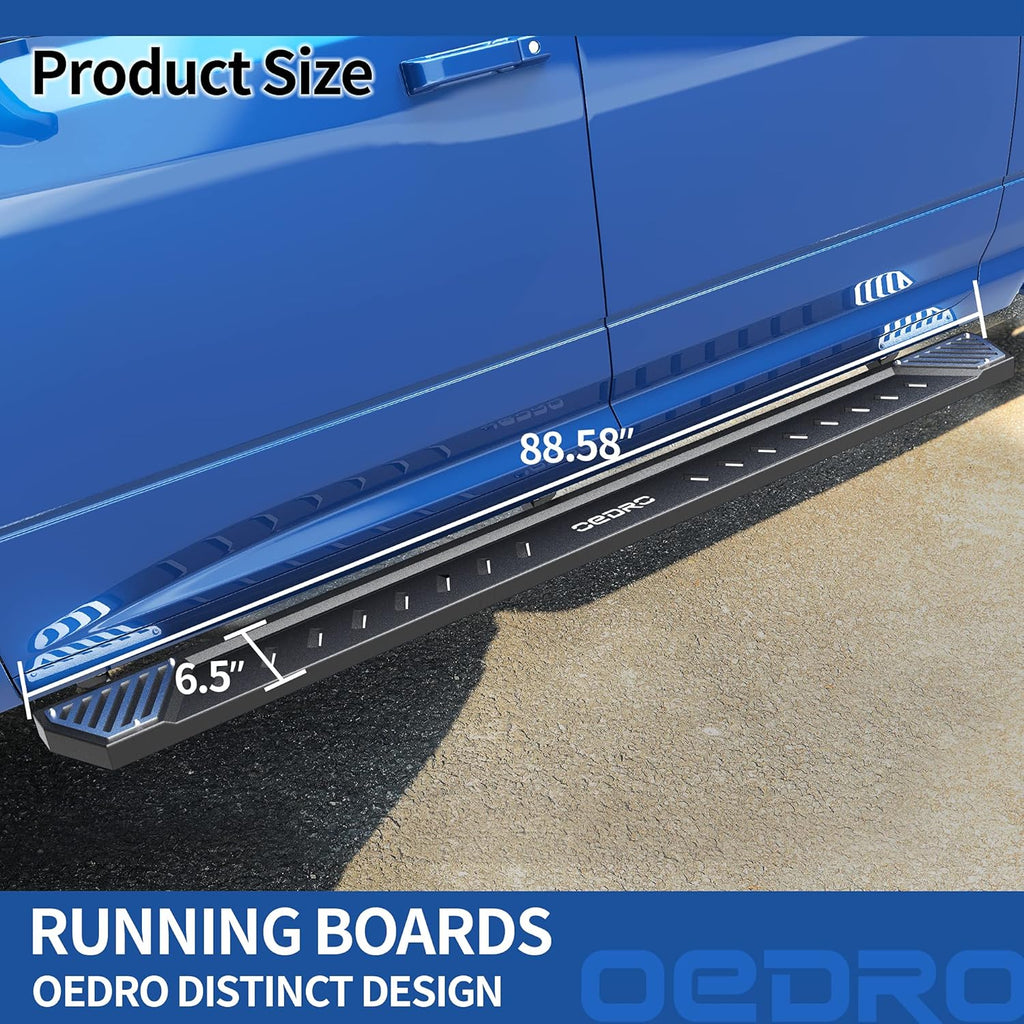 Running Boards Textured Black Steel Side Step Rails X4646
