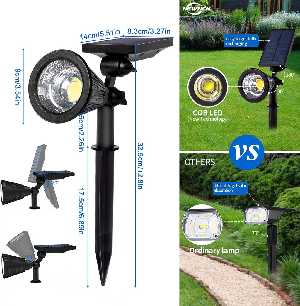 Adjustable Waterproof Solar Spot Lights 4 Pack U6764
