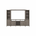 Restored Gray Entertainment Center with Shelves D2765