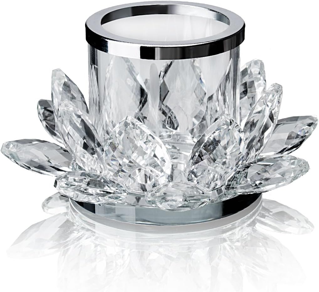 Set of 2 Crystal Candle Holders T183