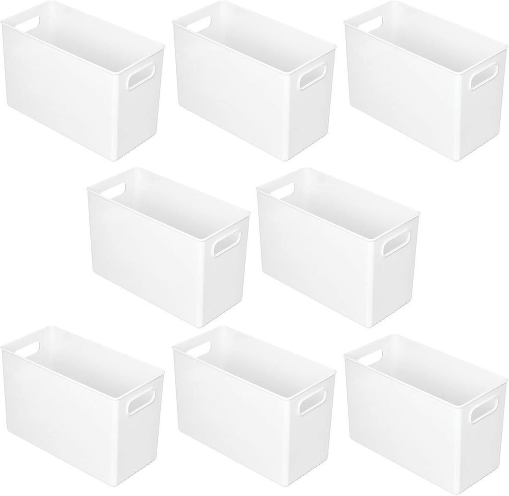 White 8 Pack Plastic Storage Organizer Bin V44328